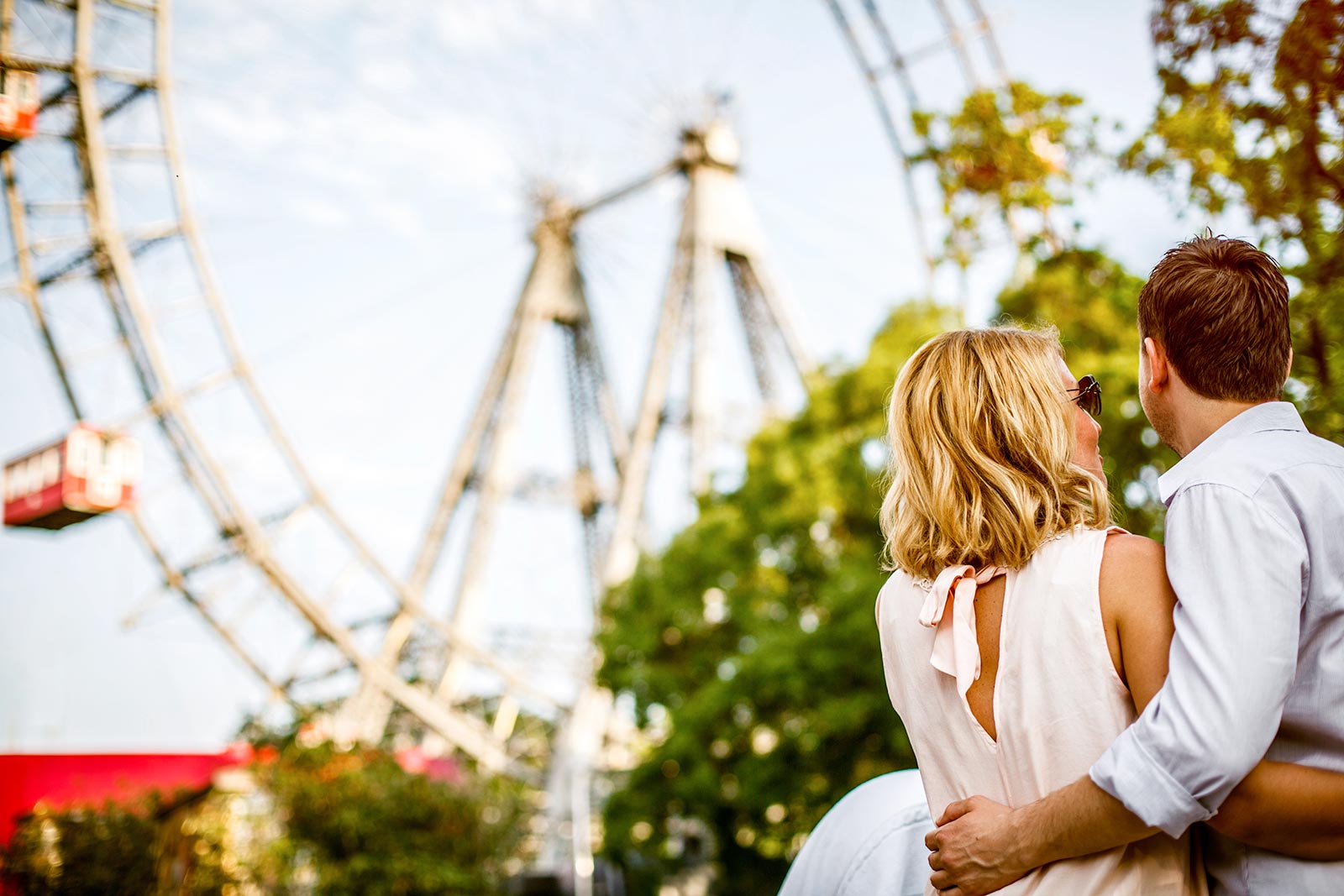 Couple at Ferris Wheel
